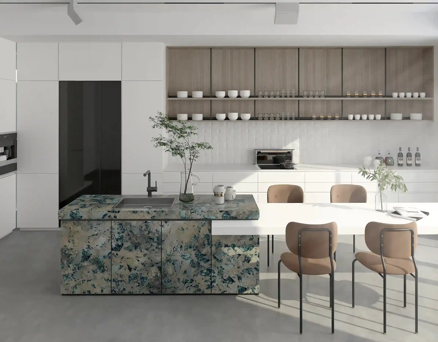 emerald green kitchen
