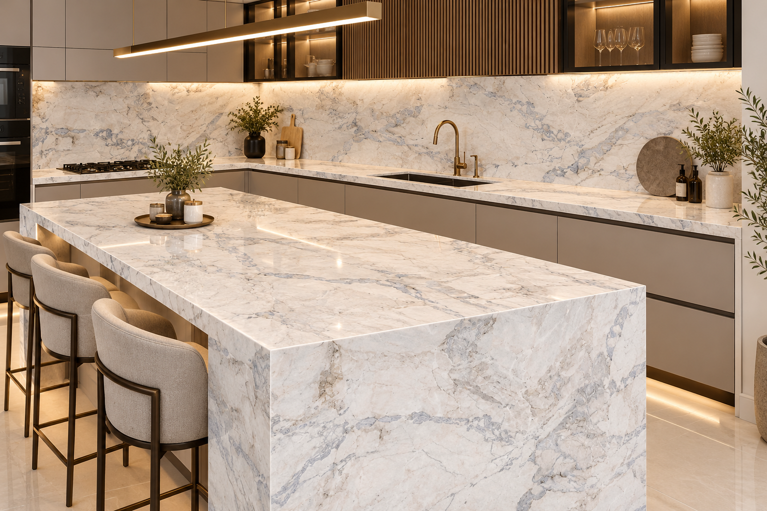 Image 1 of Calacatta Matarazzo Oro Quartzite