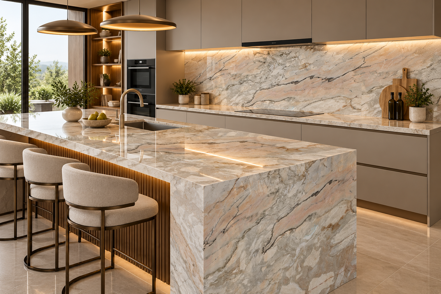 Image 1 of Calacatta Rose Marble