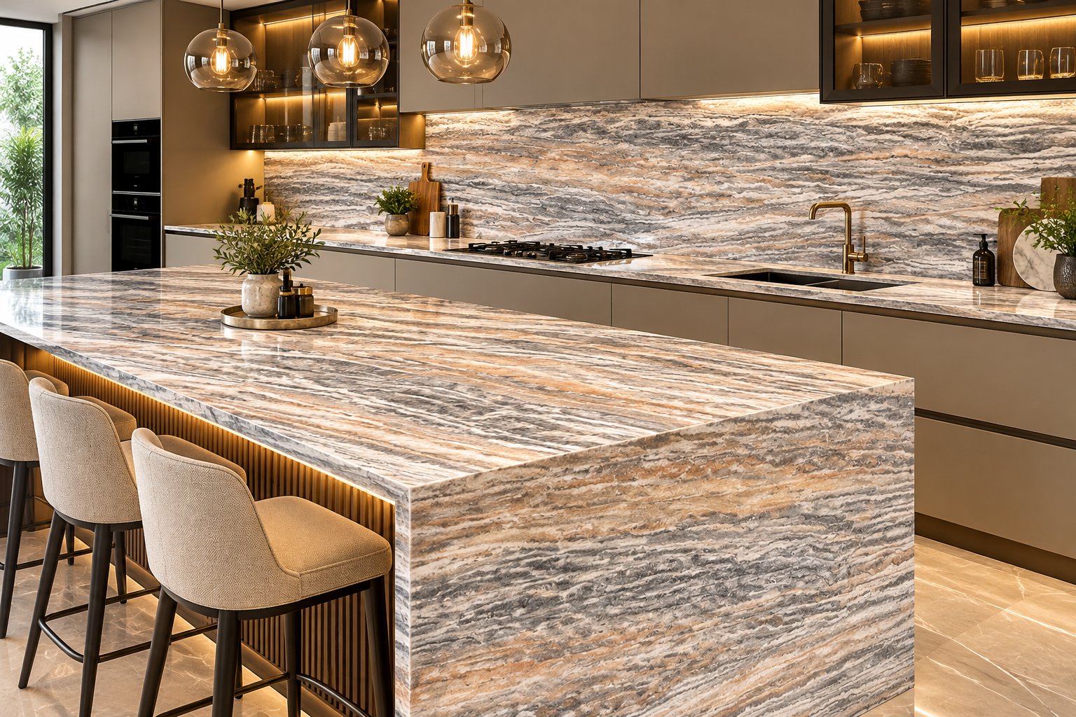 Image 1 of Travertine Silver Oro