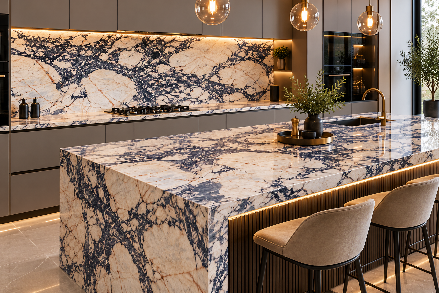 Image 1 of Arabescato Viola Marble