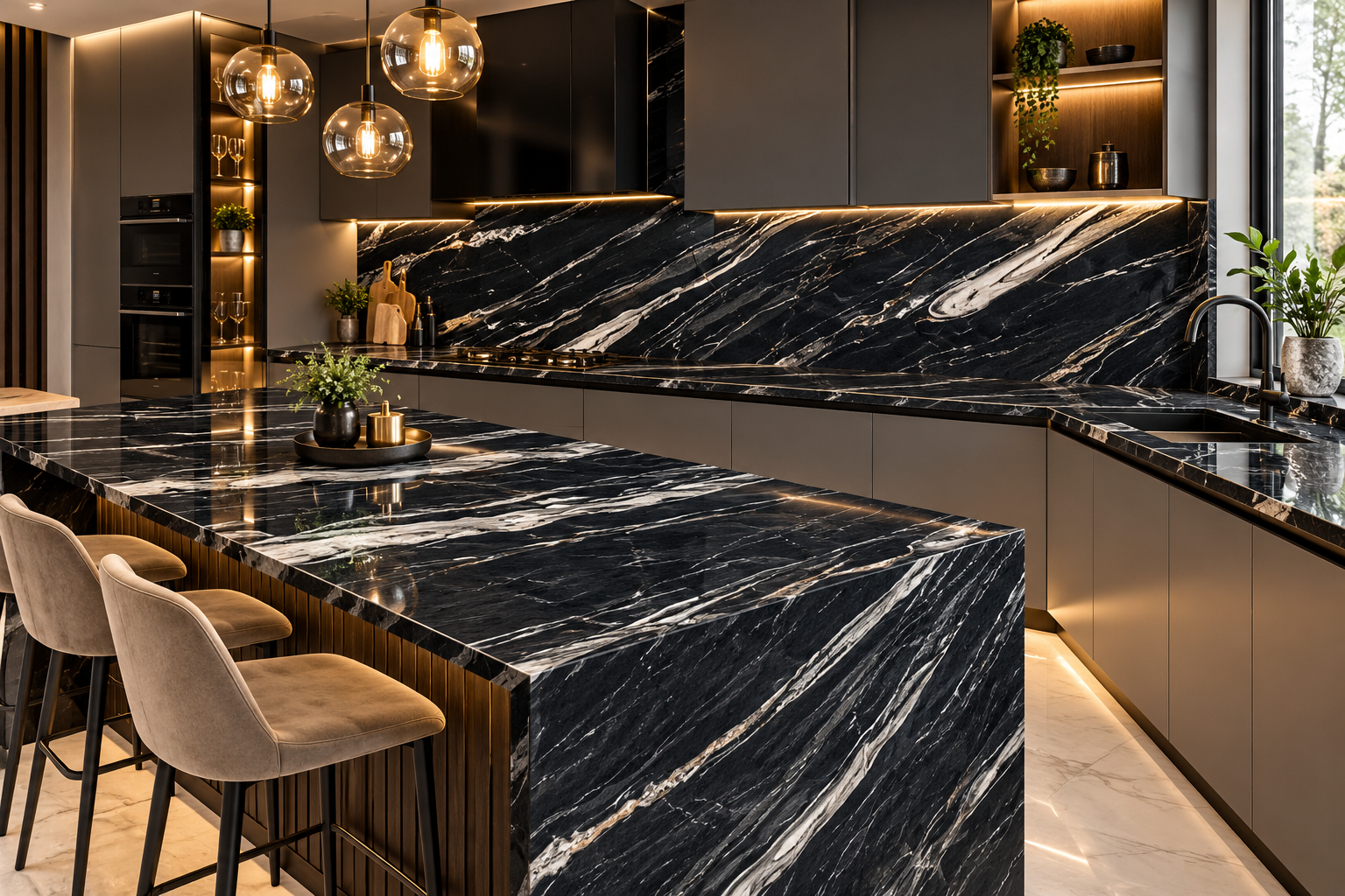 Image 1 of Calacatta Nero Marble
