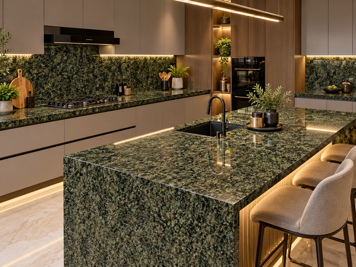 Image 1 of Peacock Green Granite