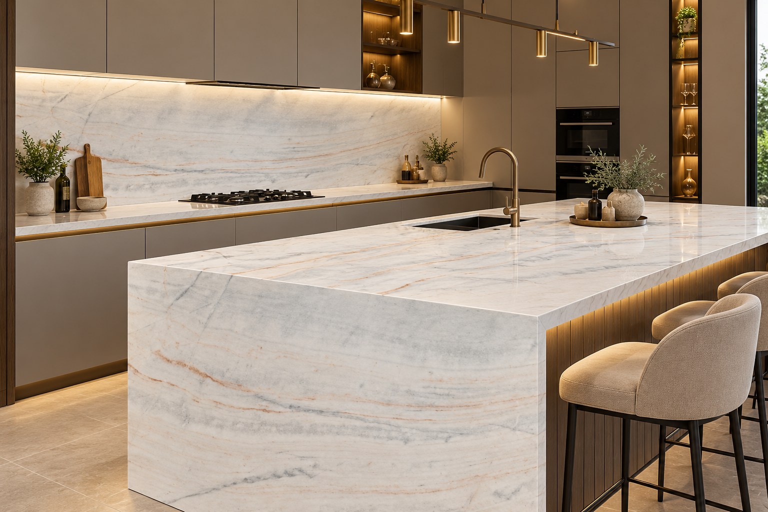 Image 1 of Bianco Lasa Covelano Marble