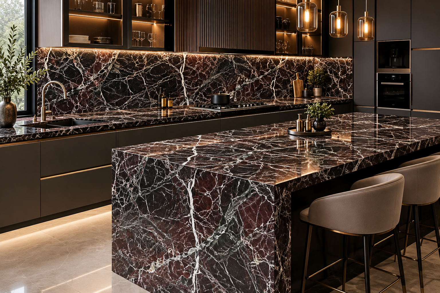 Image 1 of Rosso Levanto Marble
