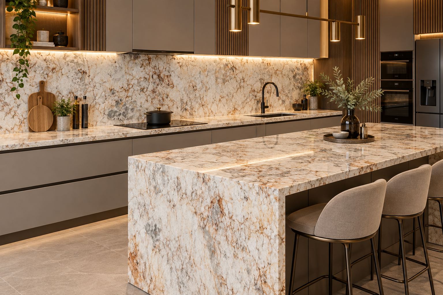 Image 1 of Cristallo Oro Quartzite
