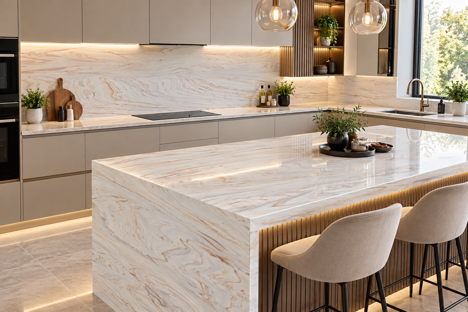 Image 1 of Bianco Lasa Covelano Marble
