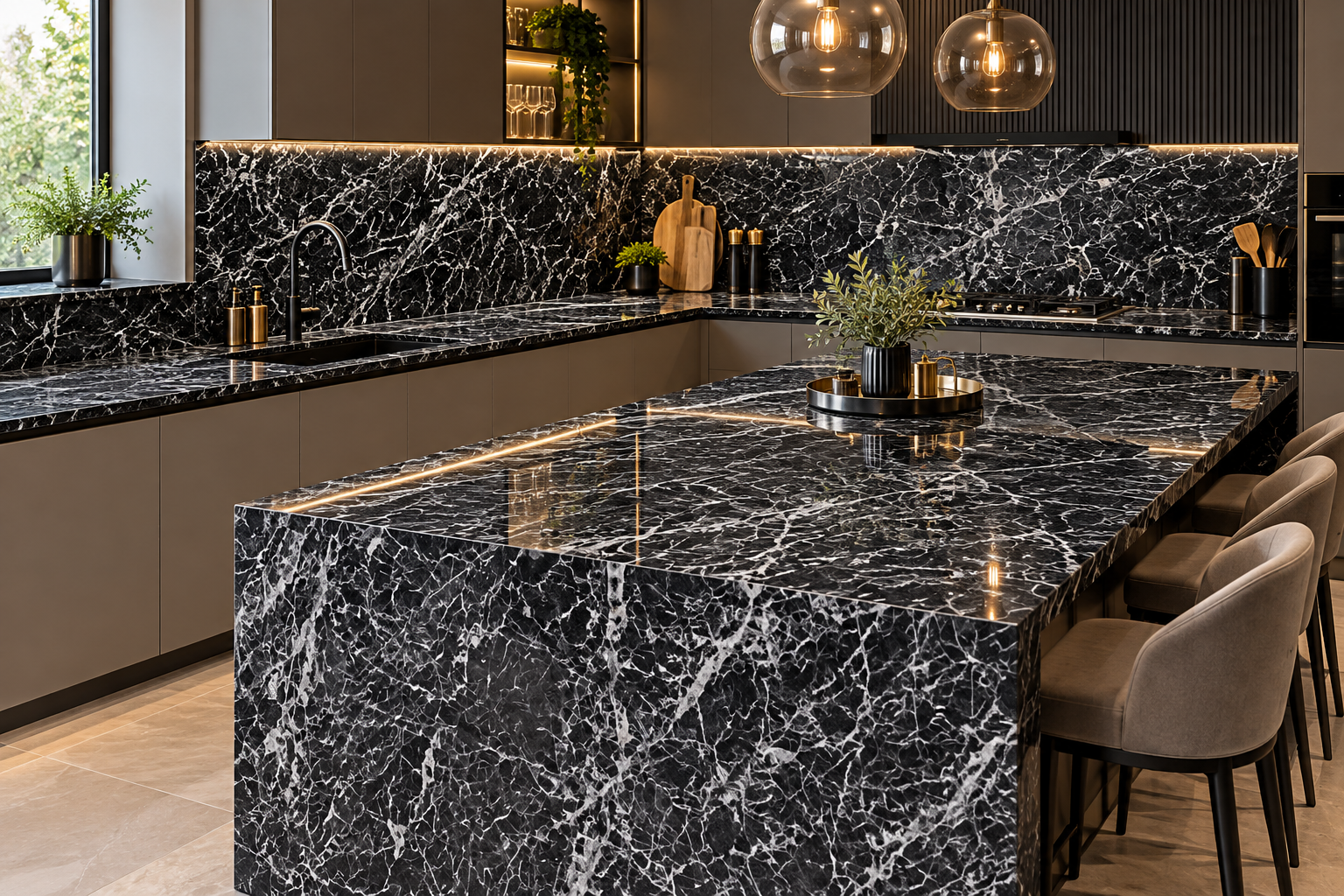 Image 1 of Nero Marquina Marble