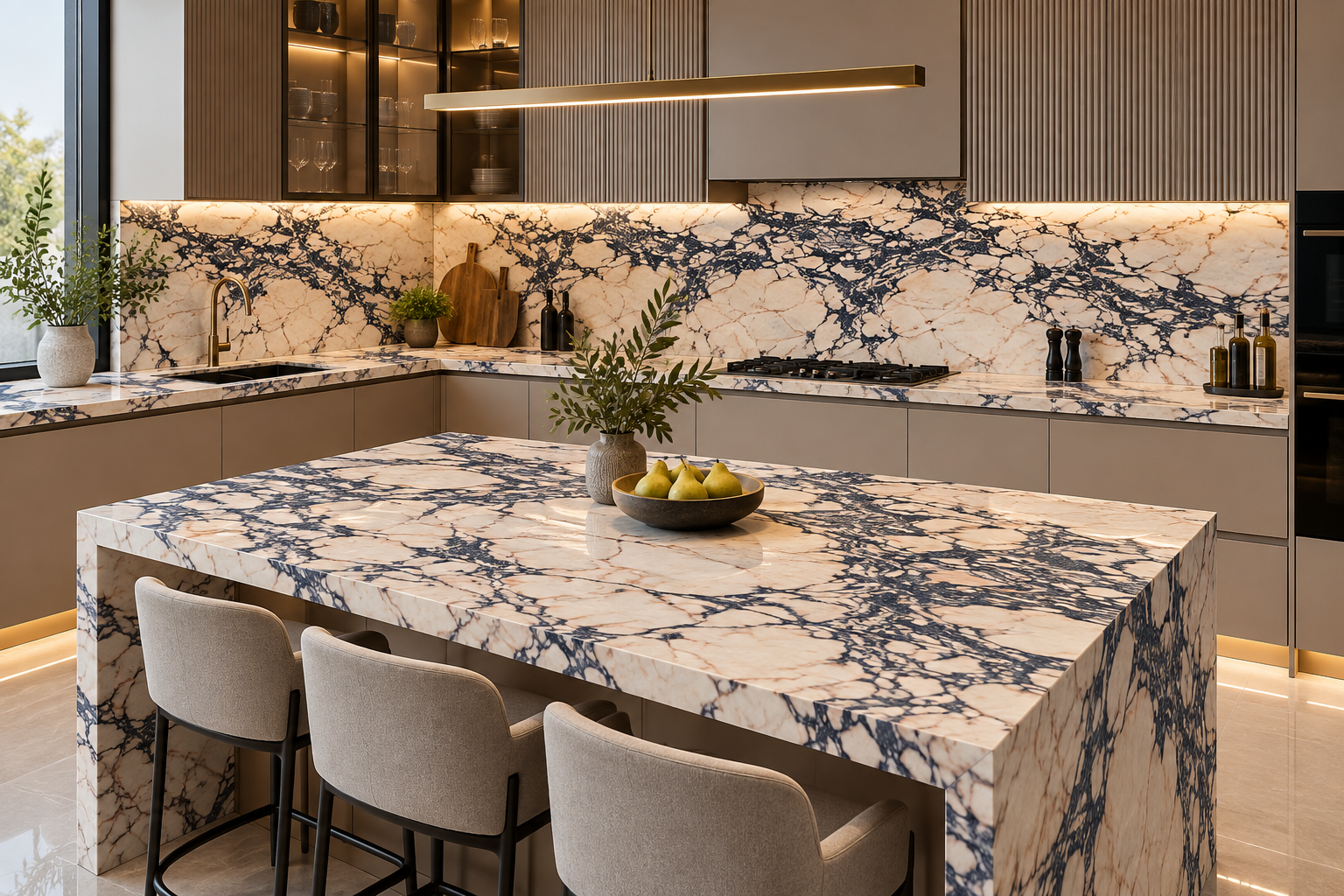 Image 1 of Arabescato Viola Marble