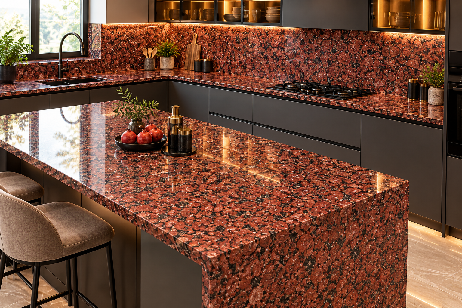 Image 1 of New Imperial Red Granite