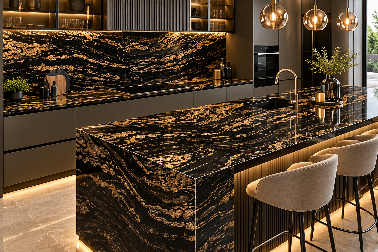 Image 1 of Black Fusion Quartzite