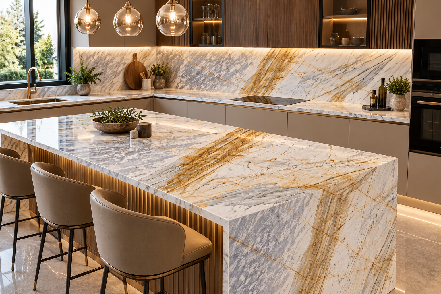 Image 1 of Calacatta Cohen Gold Extra Marble