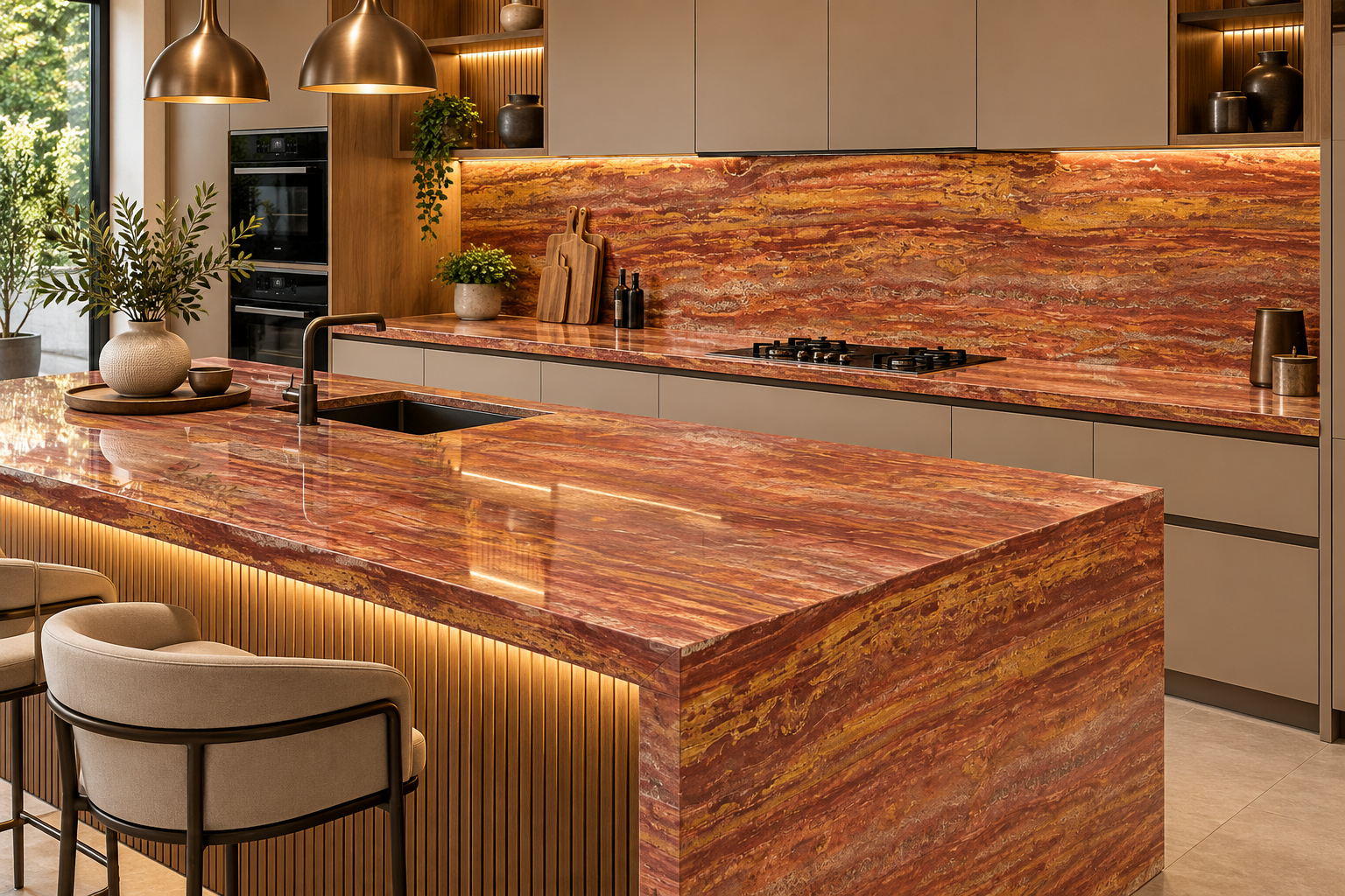 Image 1 of Travertine Rosso