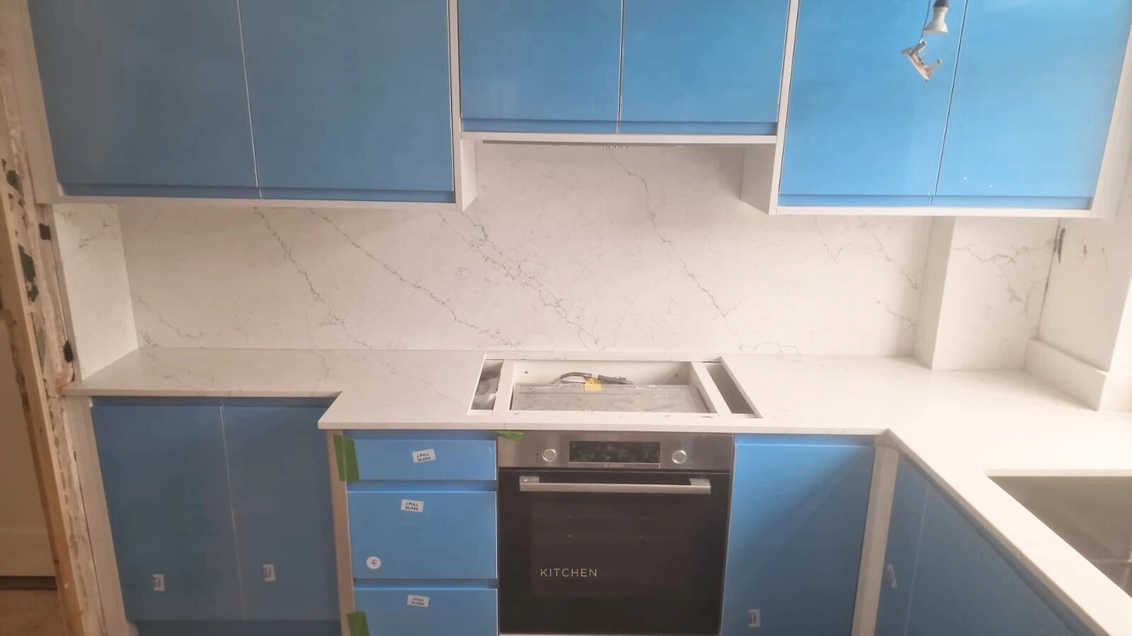 Alaska Bianca kitchen worktop project in London