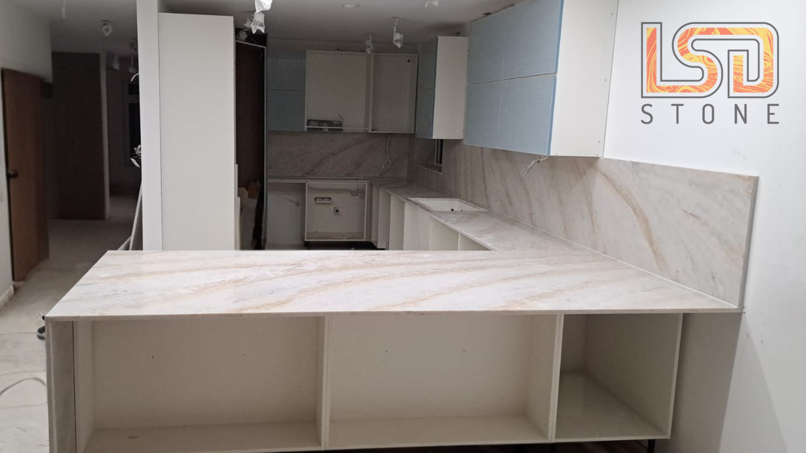 Taj Mahal – Quartz Kitchen Worktop Installation