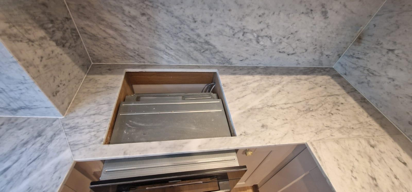 Marble Carrara honed