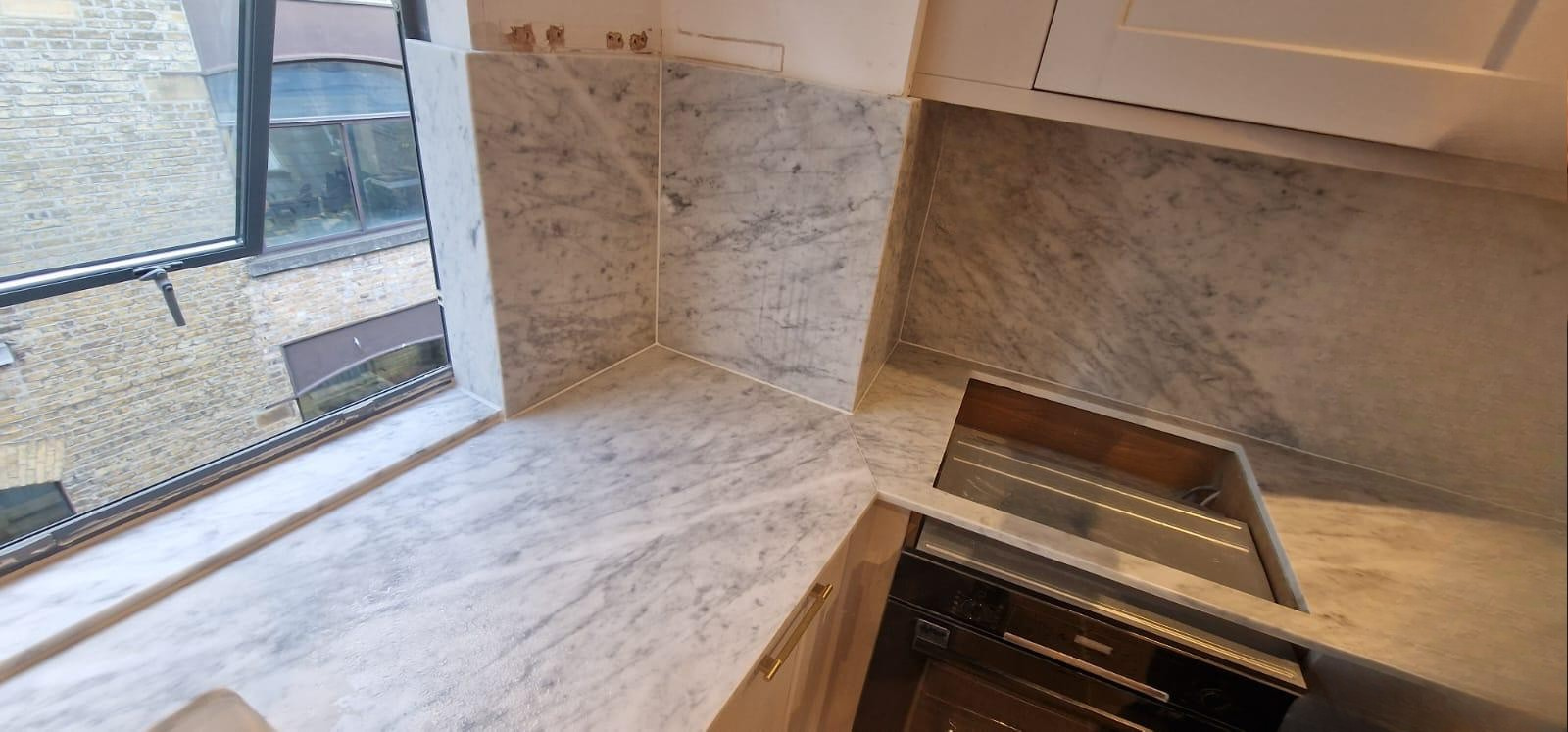 Marble Carrara honed