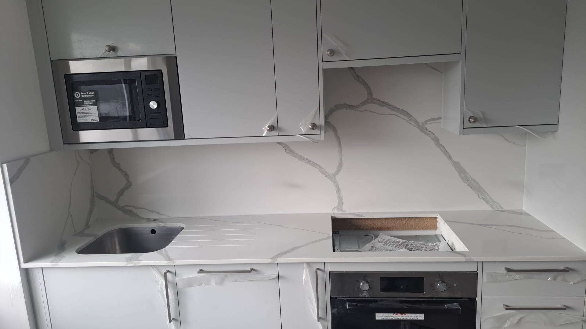 Statuario bromio kitchen worktop project in London